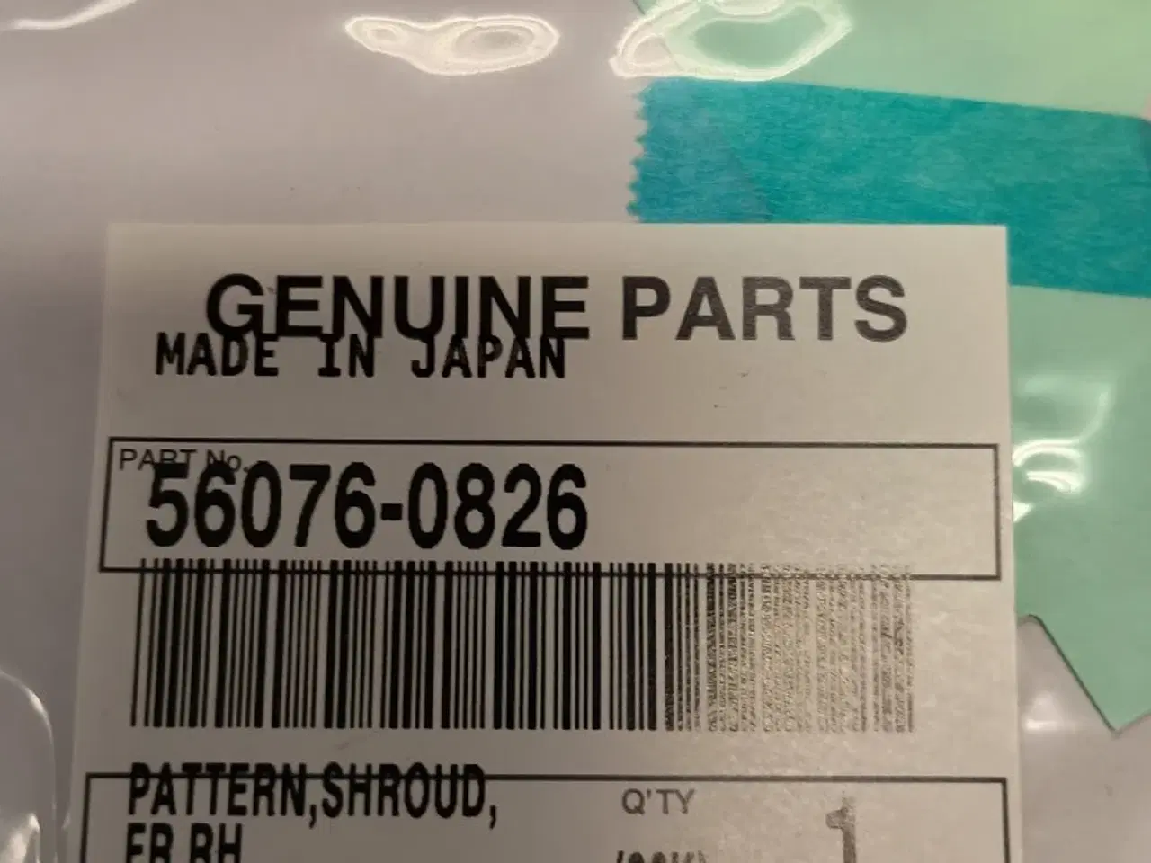 Billede 2 - Kawasaki staffering, PATTERN,SHROUD,FR,RH