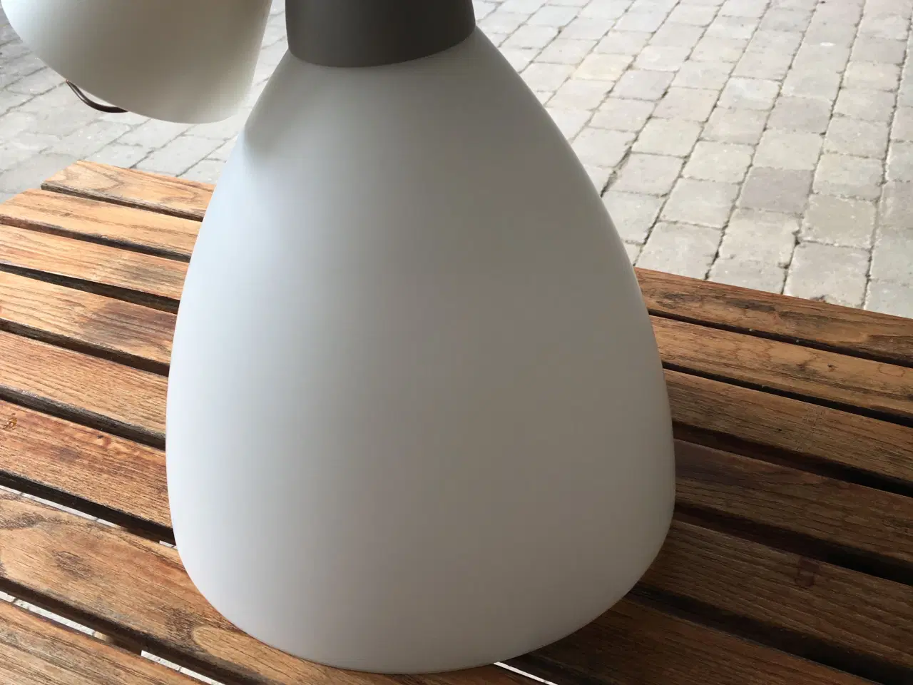 Billede 2 - Hvid glas loftslampe