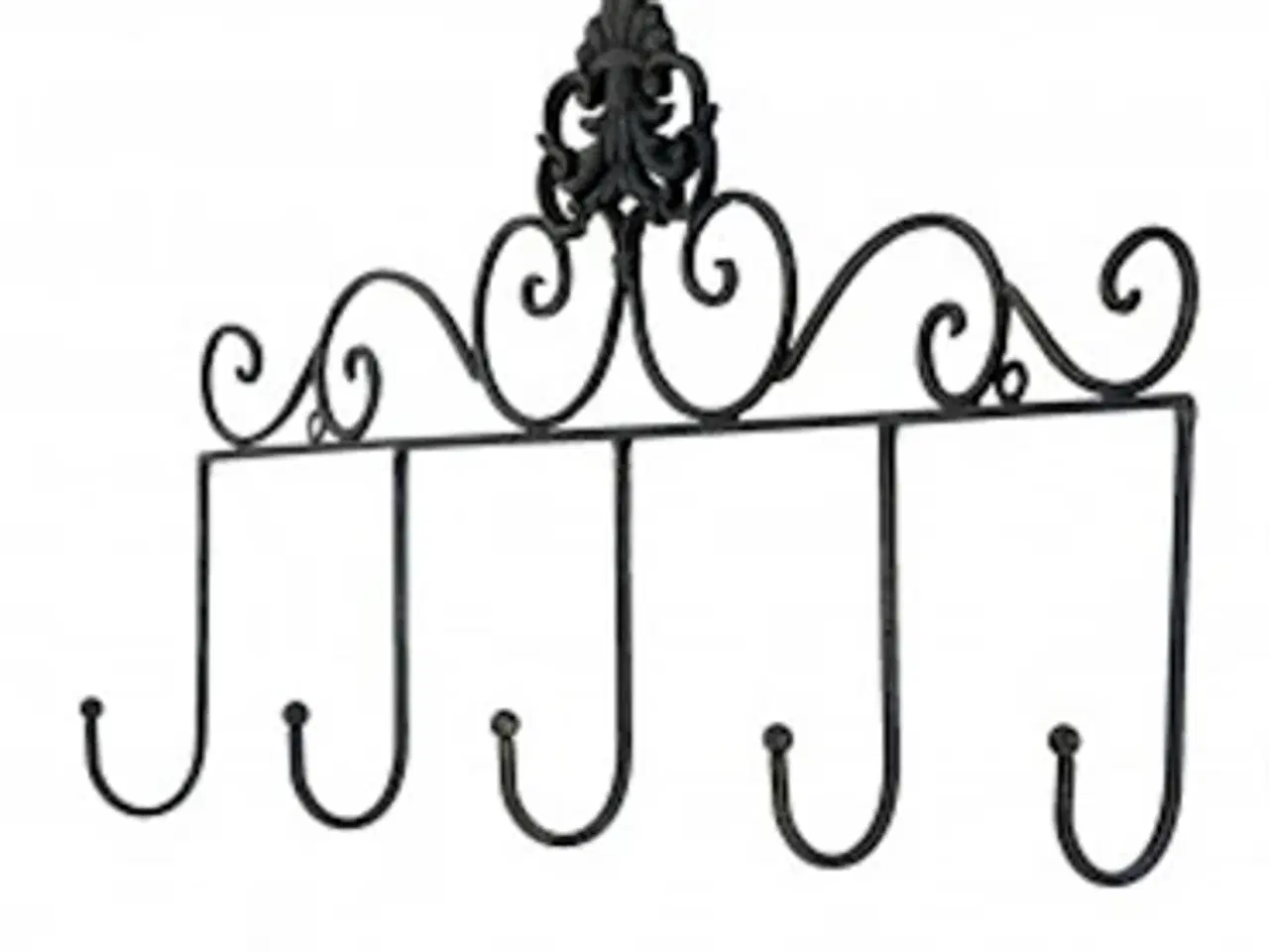 Billede 1 - Knagerække med 5 kroge i antik jern