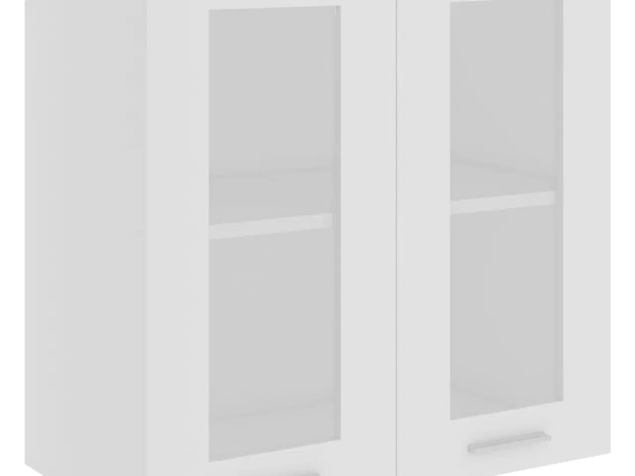 Billede 2 - Vægskab med glaslåger 60x31x60 cm spånplade hvid
