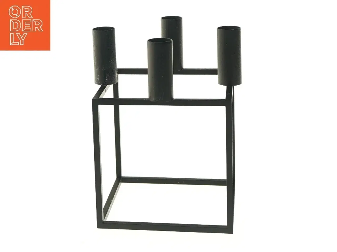 Billede 1 - Kubus lysestage (str. 20x14 cm) i støbejern.