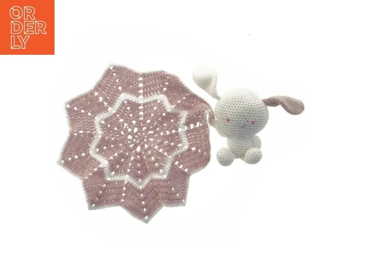 Billede 1 - Hæklet bamse og sutteklud (str. 30 cm)