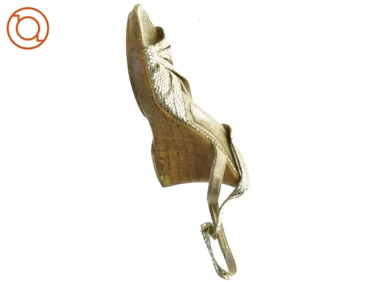 Billede 8 - Guld sandaler med slangeskindslook (str. 37)