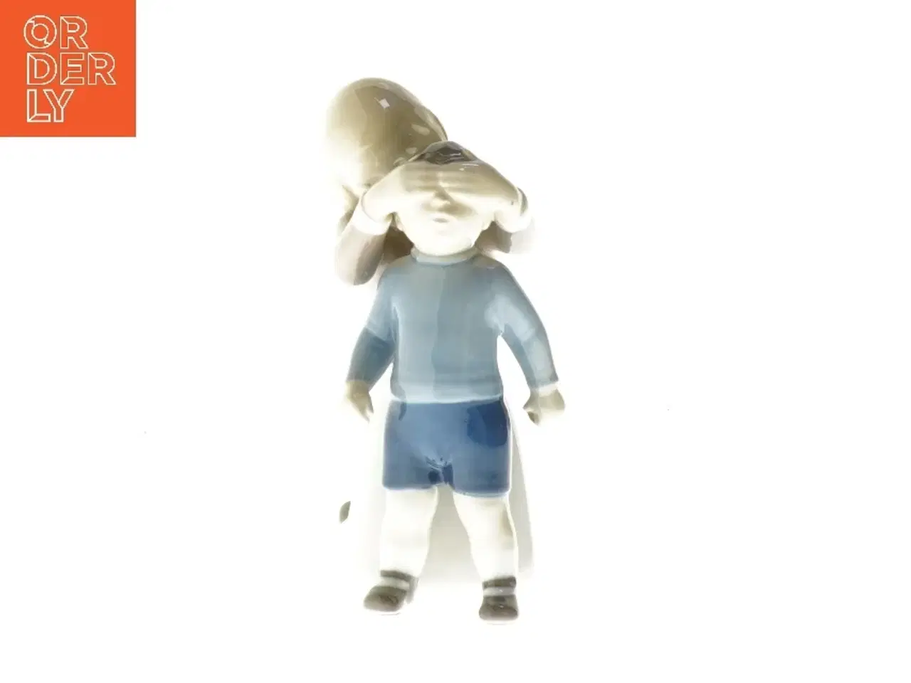 Billede 1 - Porcelænsfigur af børn der leger blindebuk fra B&G (str. 16,5 cm)