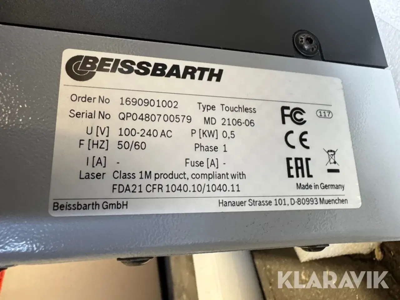 Billede 5 - Laserbaseret hjuljusteringssensor Beissbarth Touchless
