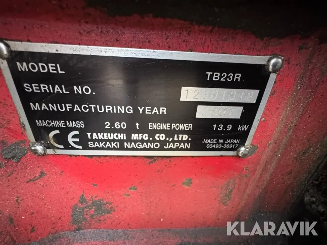 Billede 6 - Gravemaskine Takeuchi TB23R