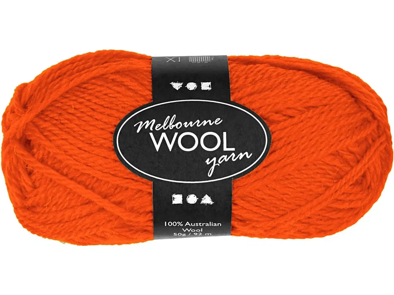 Billede 1 - Melbourne Uldgarn, L: 92 M, orange, 50 g/ 1 ngl.