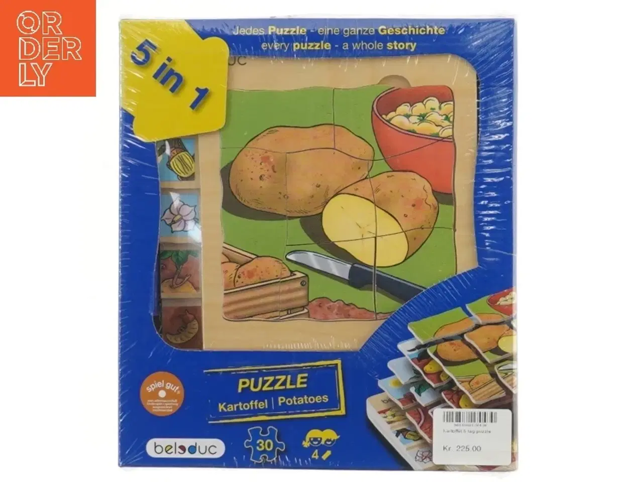 Billede 1 - 5-i-1 kartoffel puslespil fra Beleduc (str. 20,5x18 cm)