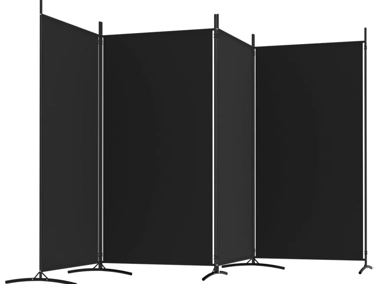 Billede 5 - 4-panels rumdeler 346x180 cm stof sort