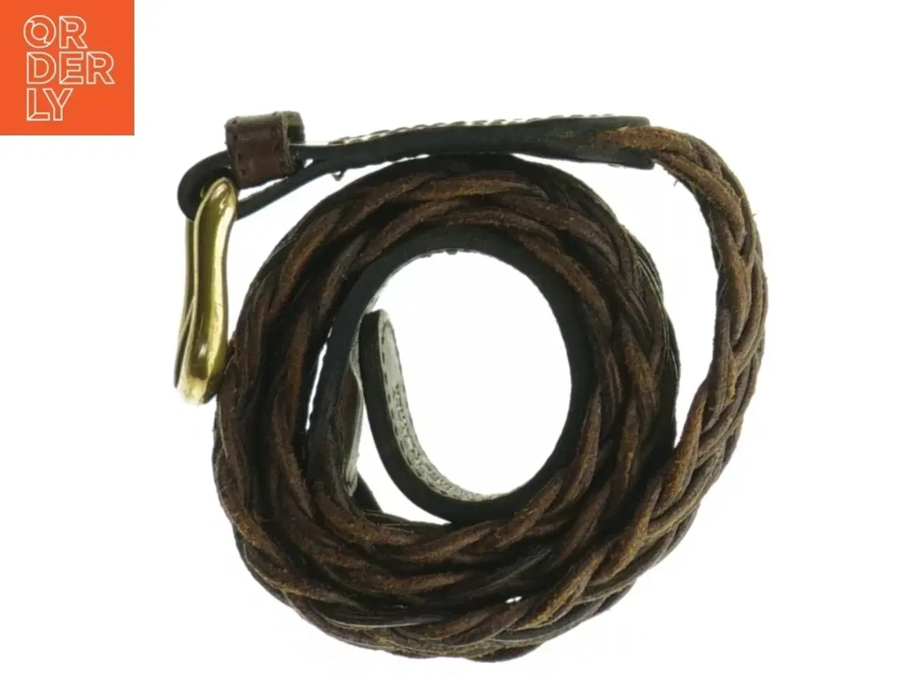 Billede 2 - Flettet læderbælte (str. Længde, 70 cm)