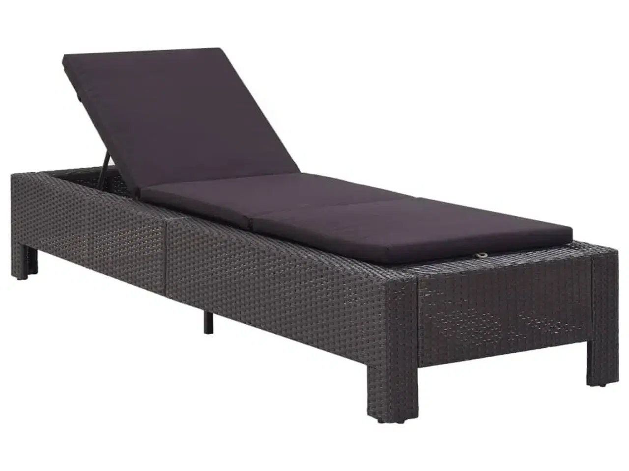Billede 3 - Solseng med hynde polyrattan sort