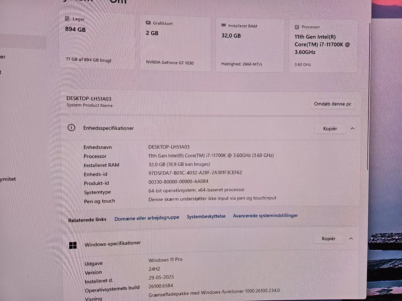 Billede 6 - ASUS ROG STRIX Z490-H GAMING, i7-11700K, 32 GB RAM
