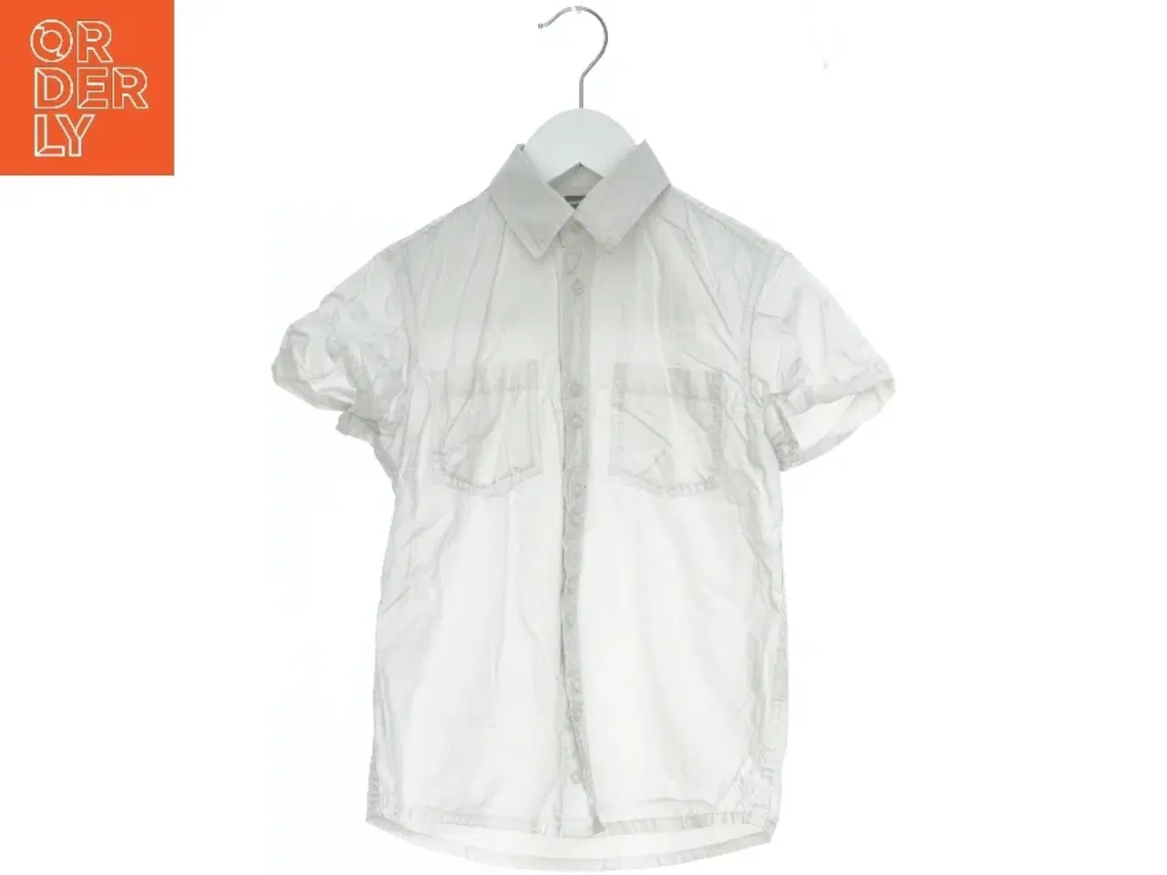 Billede 1 - Hvid kortærmet skjorte fra Vertbaudet (str. 128)