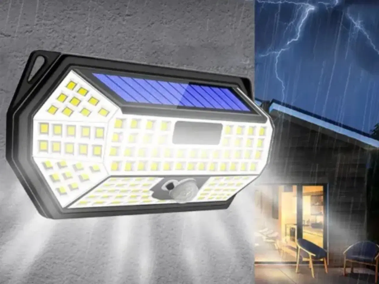 Billede 4 - 4 stk. Solcelledrevet udendørslampe med bevægelsessensor