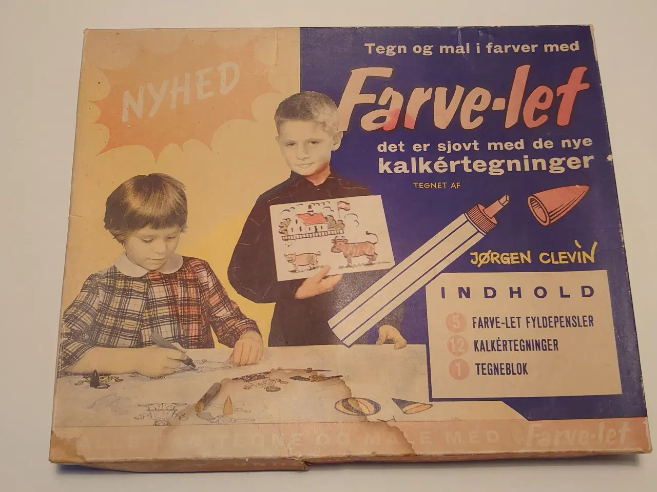 Billede 1 - Jørgen Clevin:Farve-let, et vintage tegne/lære sæt