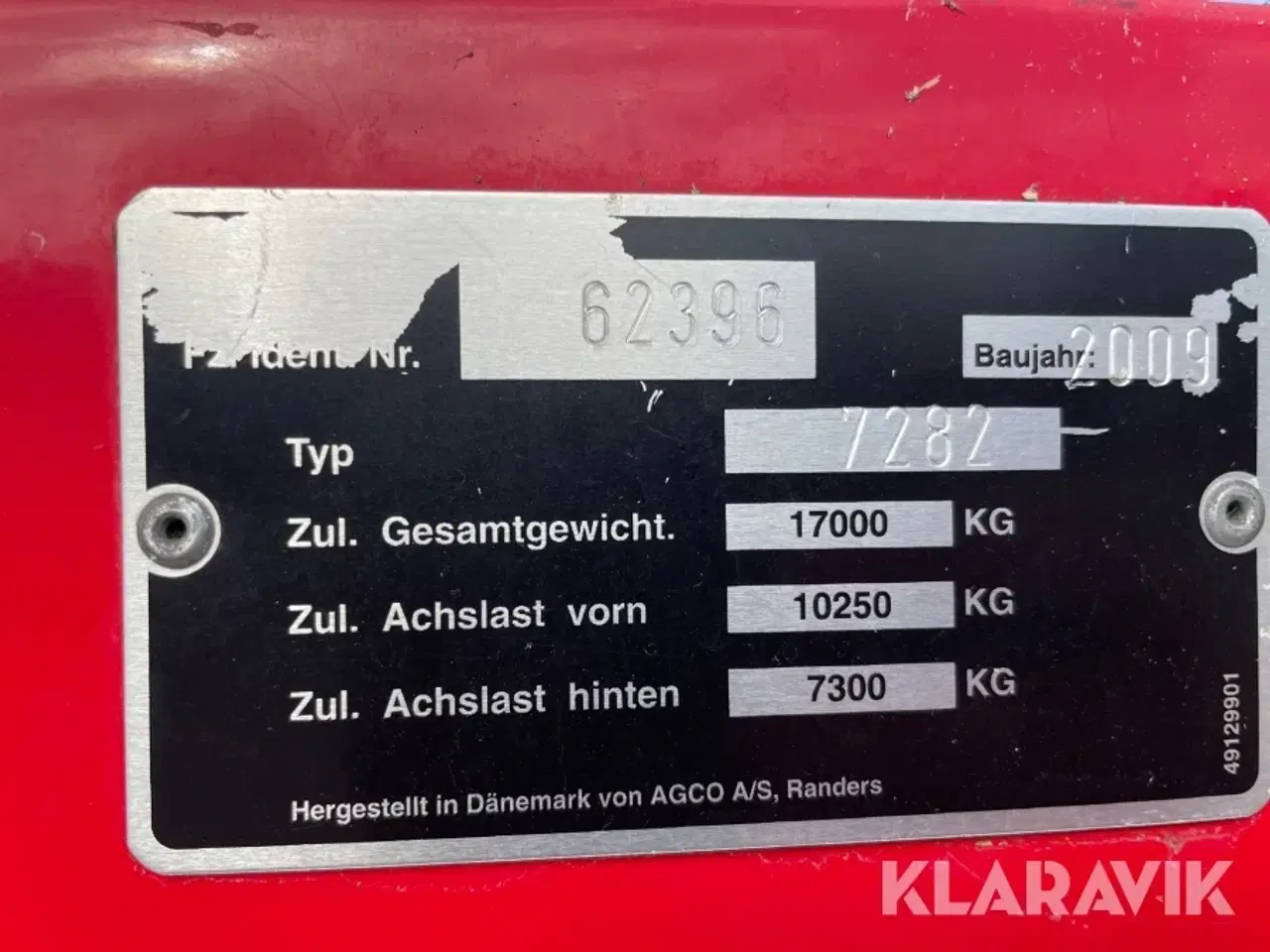 Billede 10 - Mejetærsker Massey Ferguson 7282 med skærebord & vogn