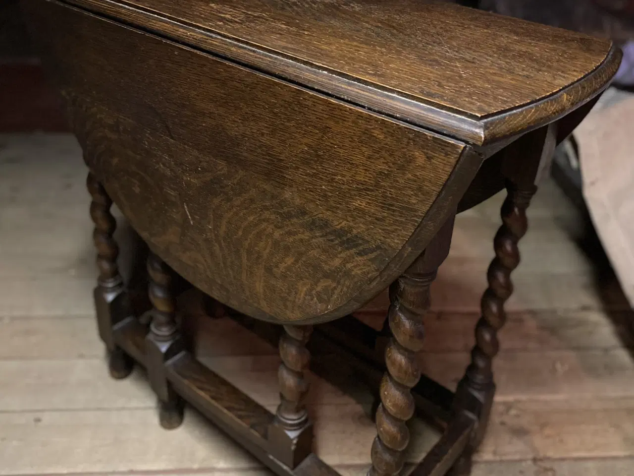 Billede 2 - Klapbord / Gateleg Engelsk stil.