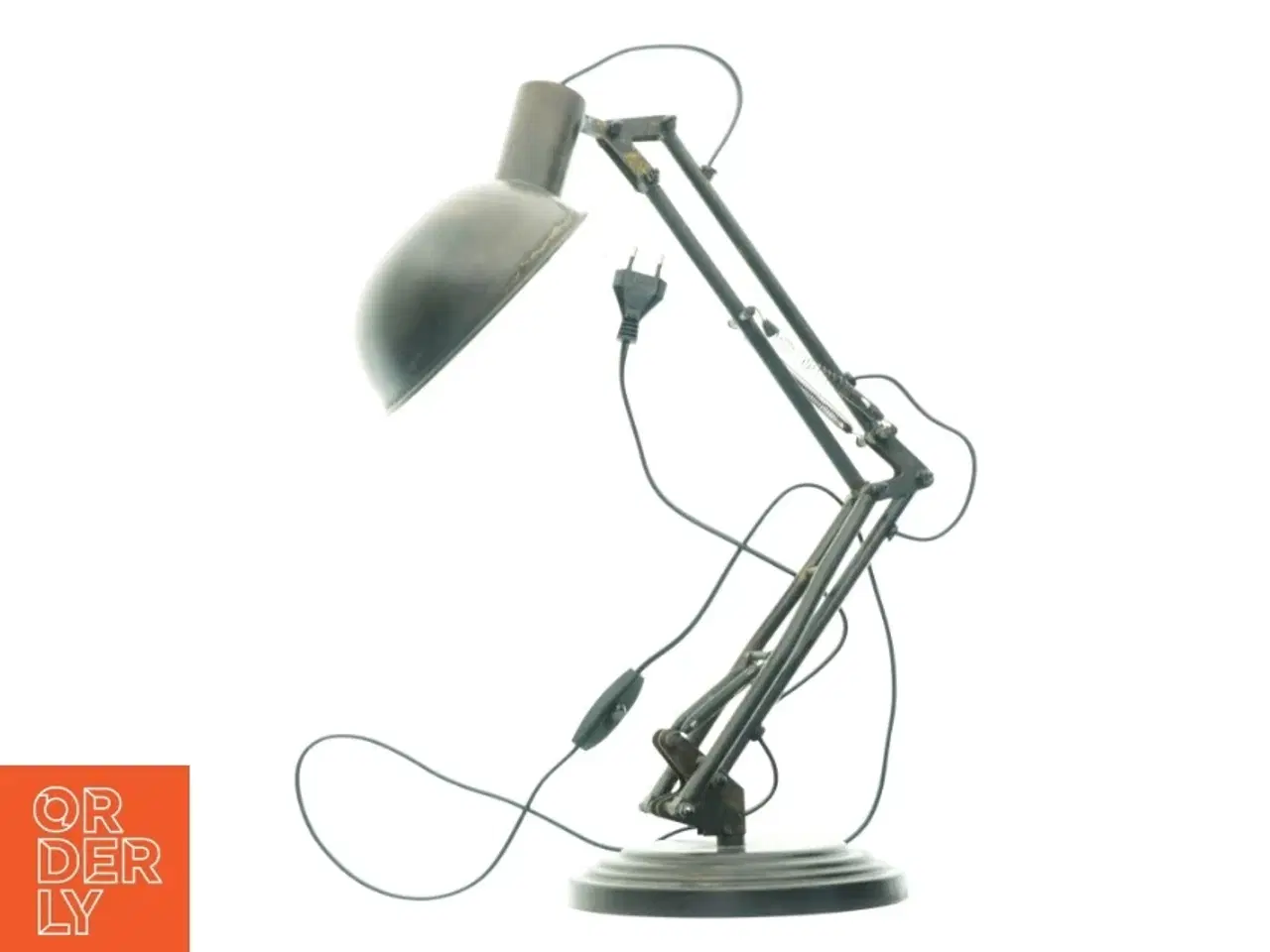 Billede 3 - Justerbar industri skrivebordslampe (str. Fod ø, 20,5 cm helt udstrakt, 74 cm)