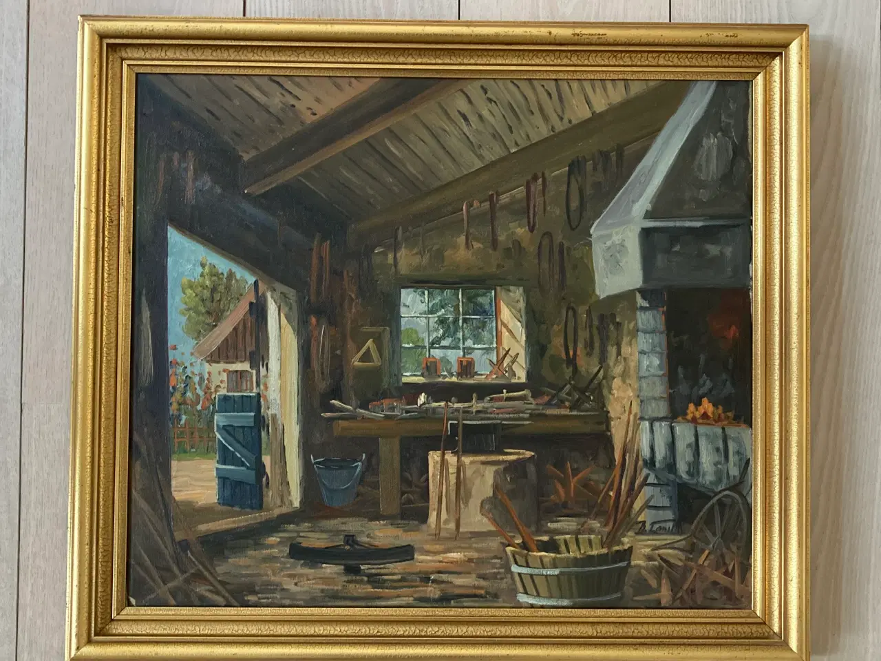 Billede 1 - B. Tandberg (f: 1874 d: 1948) Signeret maleri 