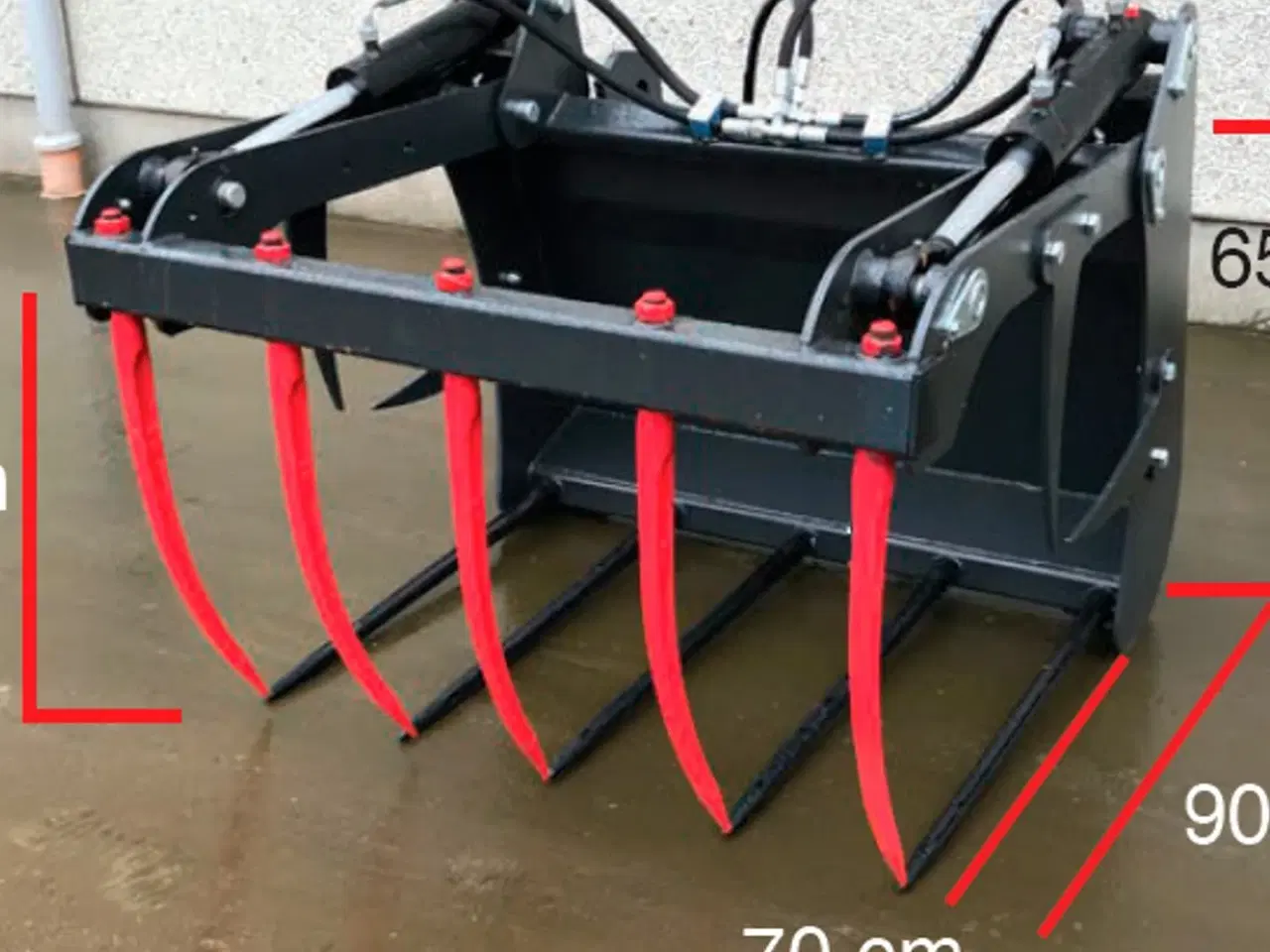 Billede 2 - - - - Siloklo Bredde 1,0m-1,6m Volumen 0,55m3-0,85m3 Siloklo med 2 cylindere og løse tænder