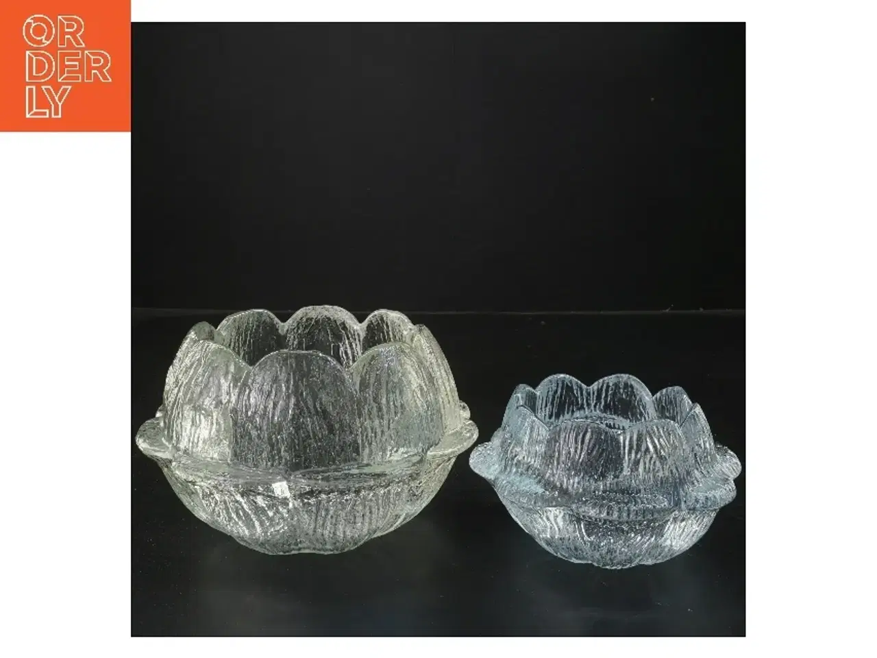 Billede 1 - Glas skåle, sæt af 2 (str. Ø 13 & 9 cm)