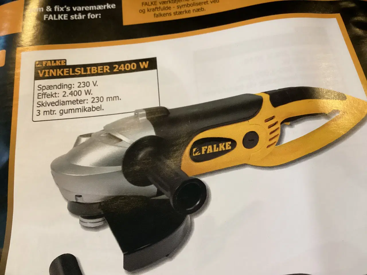 Billede 1 - Vinkelsliber falke 2400 w