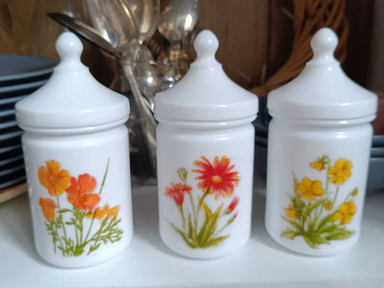 Billede 1 - Vintage France opaline krukker