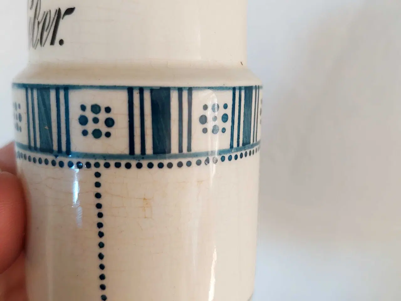 Billede 5 - ​Retro Peberkrukke | Flødefarvet med keramik-låg 