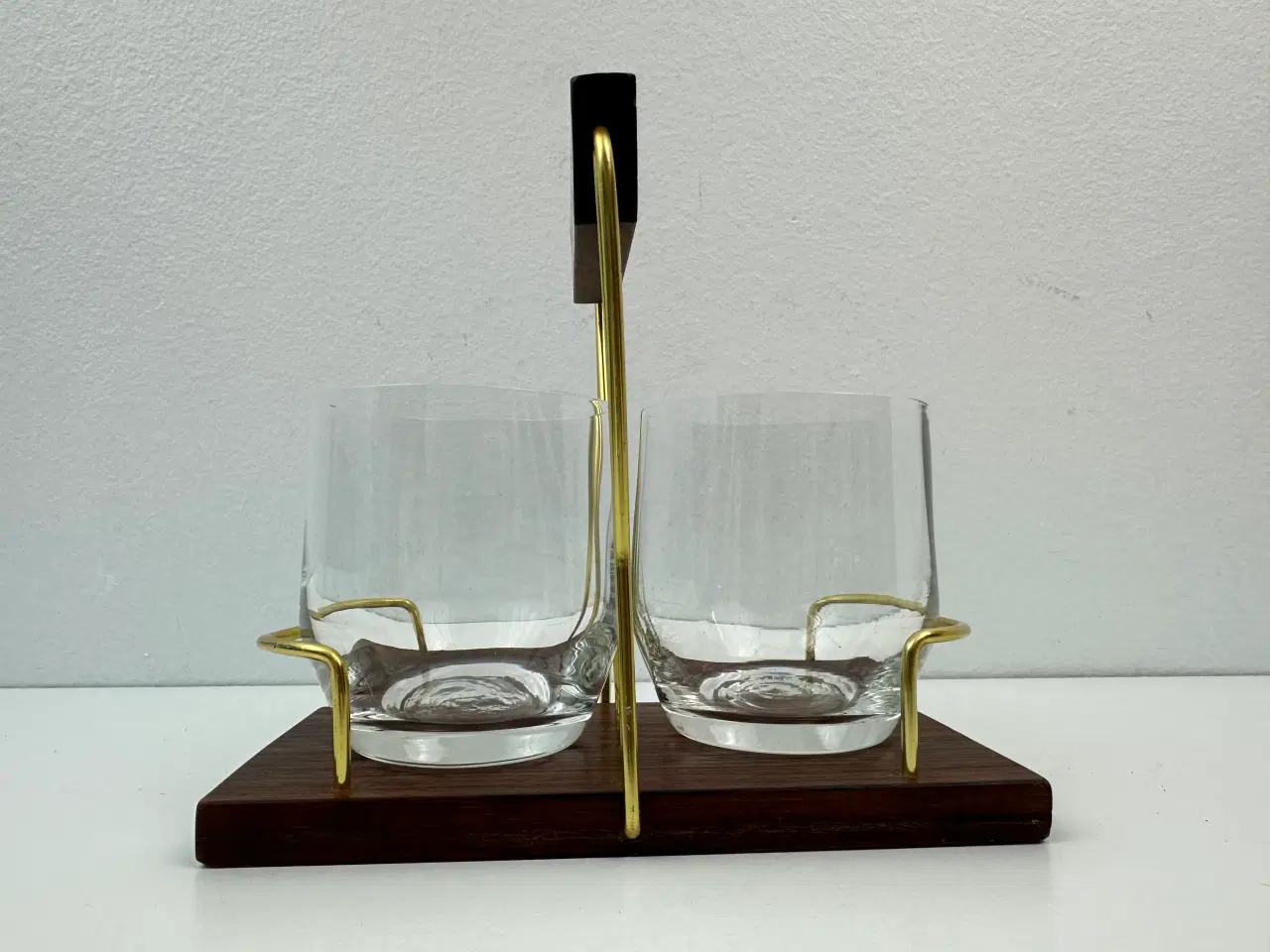 Billede 2 - Palisander / messing glas holder (retro)