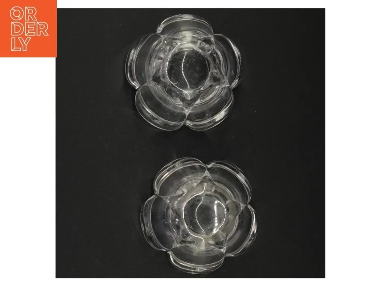 Billede 4 - Gennemsigtige glaslyseholdere (str. 7 x 9 komma 5 cm)