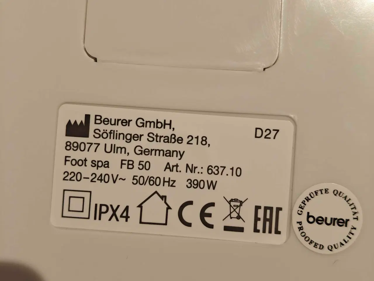 Billede 7 - Beuer luxus fodspa