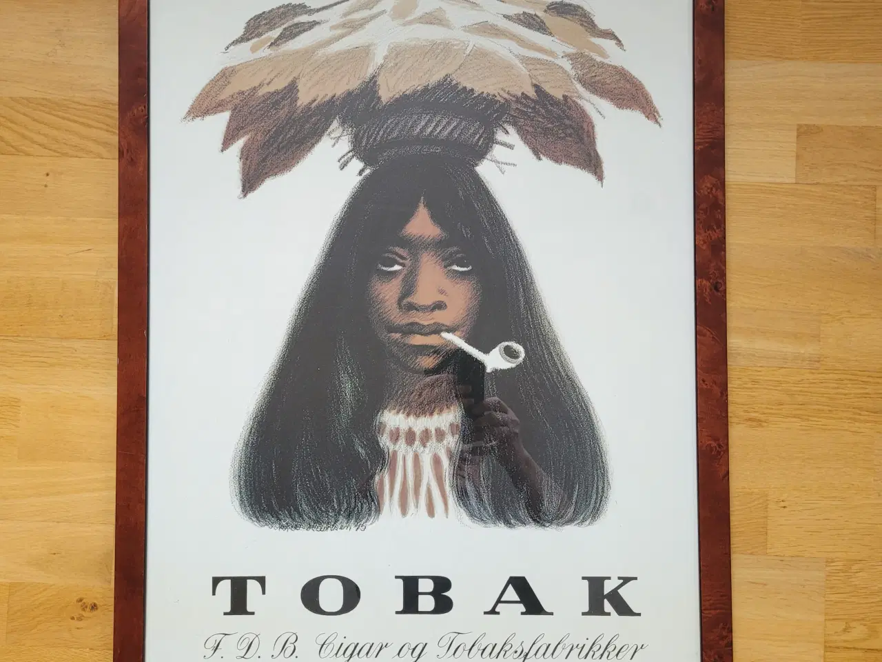 Billede 1 - Litografi med Tobakspigen.