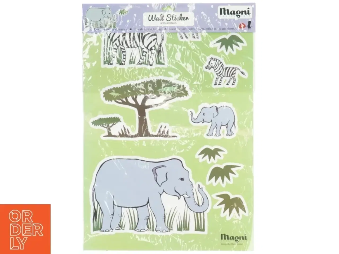 Billede 1 - Vægklistermærker med dyr fra Imagetoys (str. 43,5x29 cm)