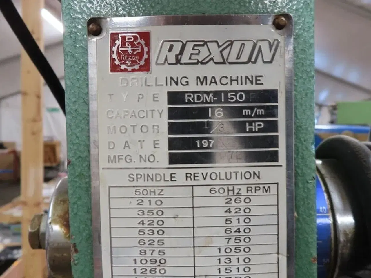 Billede 4 - Søjlebordemaskine, REXON RDM-150