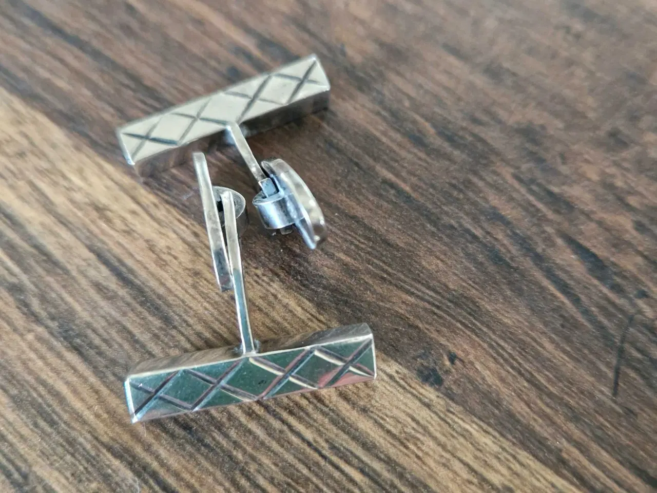 Billede 2 - Vintage sterling manchetknapper I harlekin design 