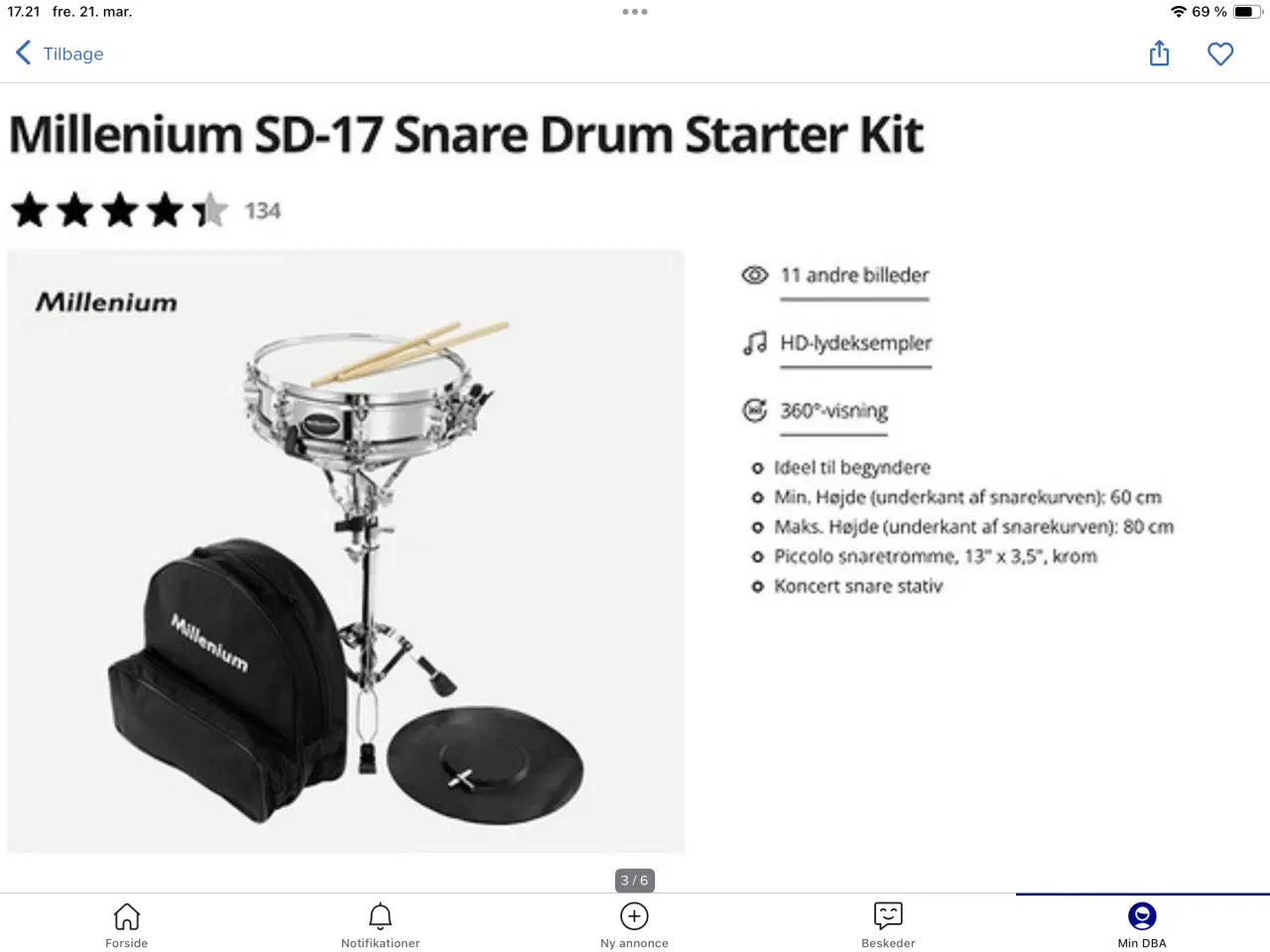 Billede 3 - Cajon drum set + lilletromme