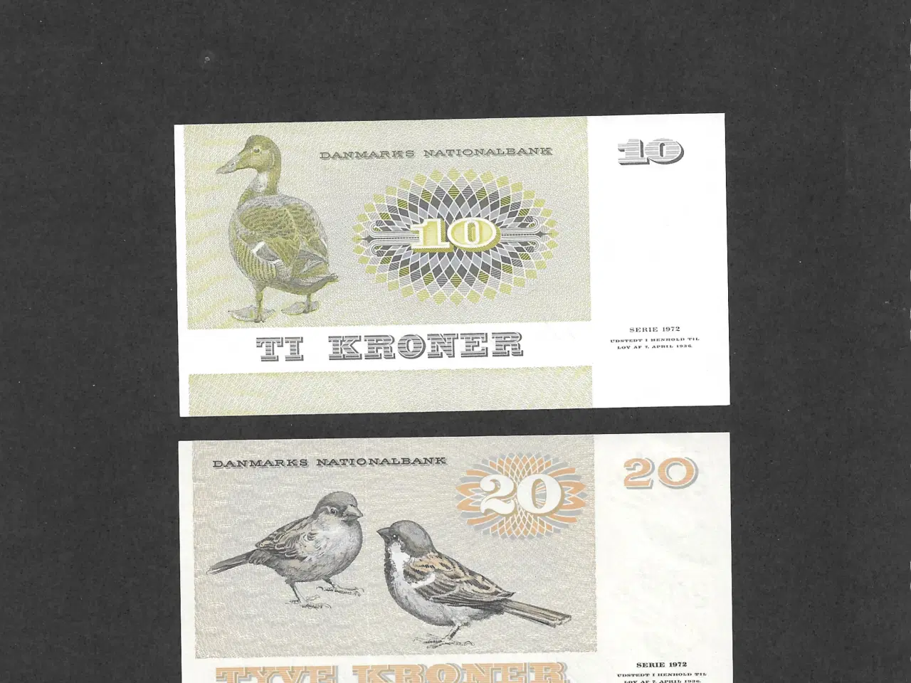 Billede 2 - Gamle pengesedler kr. 10 og kr. 20