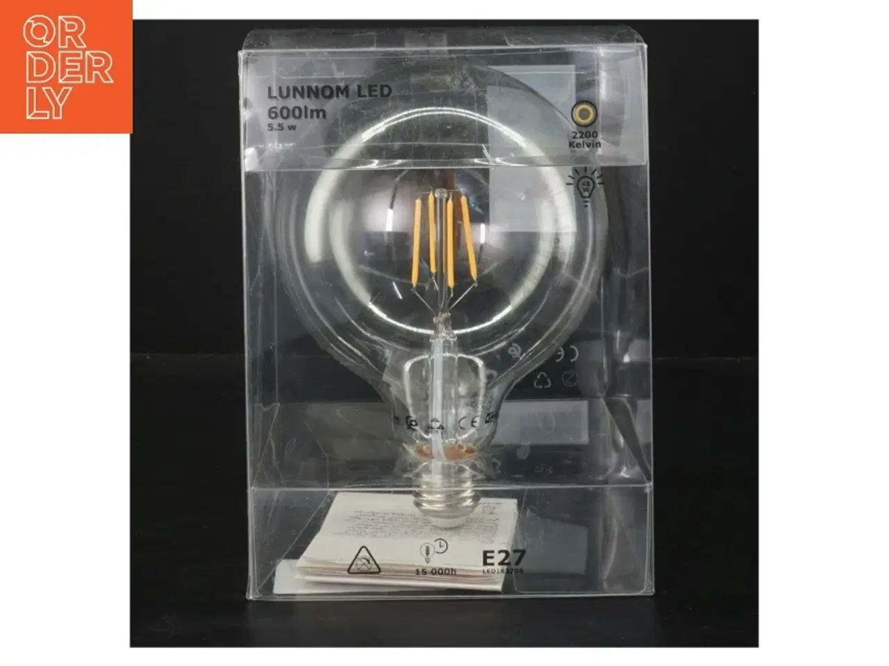 Billede 1 - LUNNOM LED pære 600lm 5.5W fra IKEA (str. 125x175 mm)