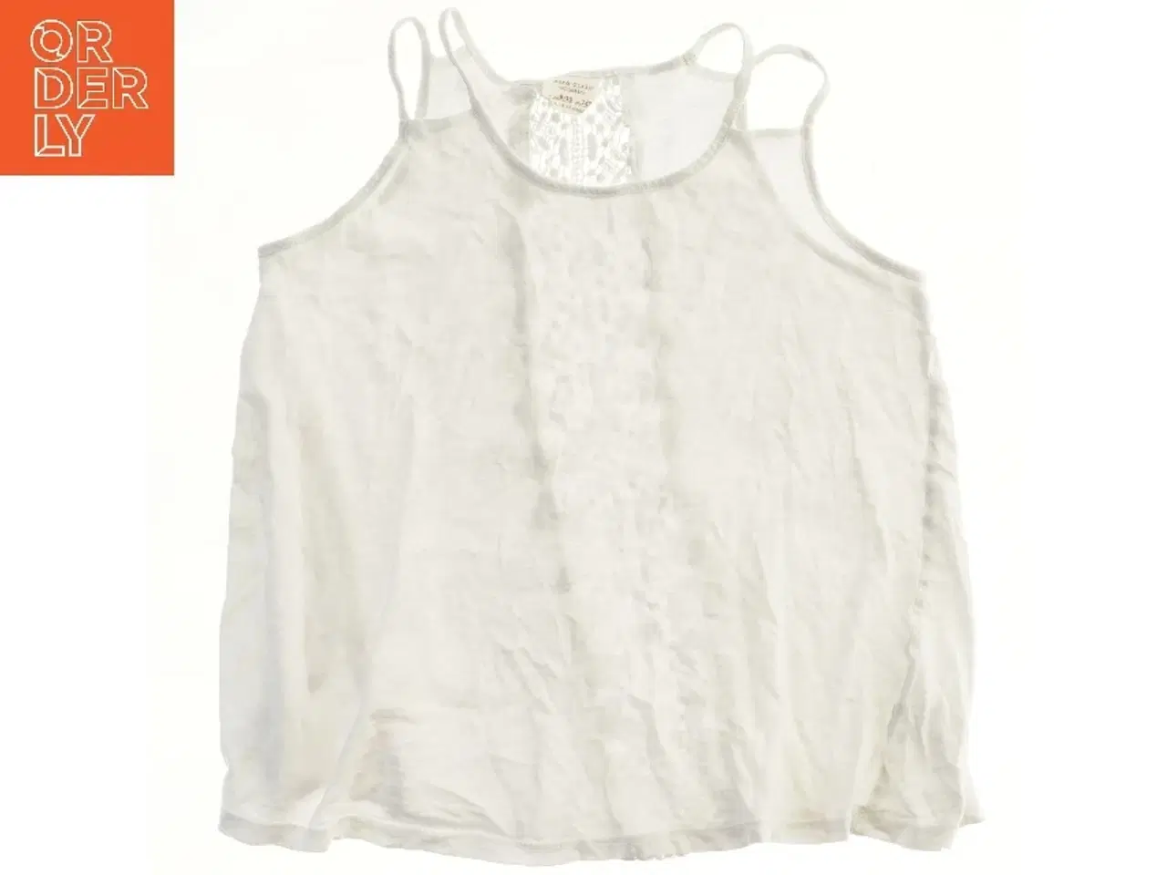 Billede 1 - Hvid top med blondedetaljer fra Zara Girls (str. 140)