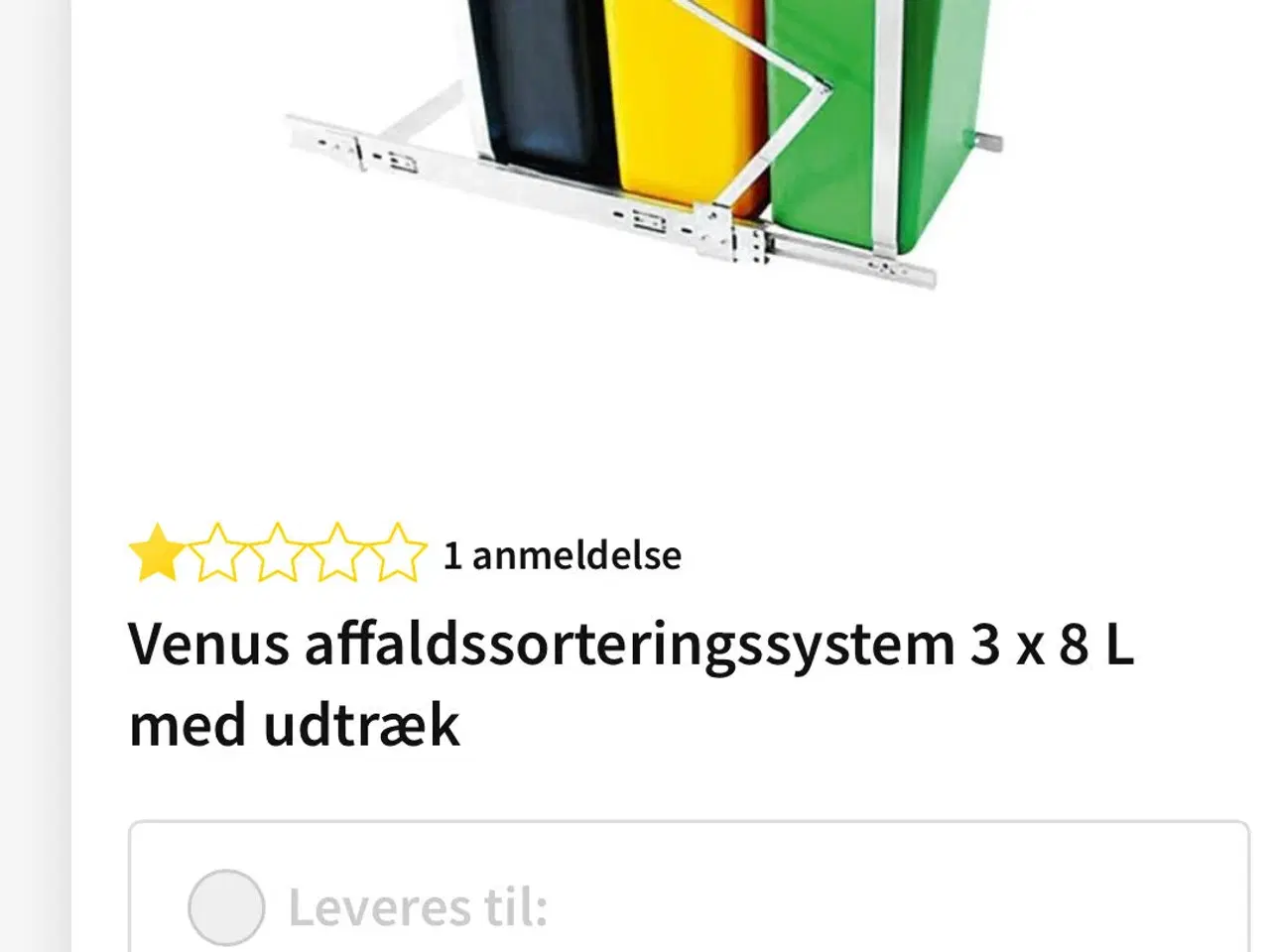 Billede 3 - Affaldssorteringssystem til køkkenskabet