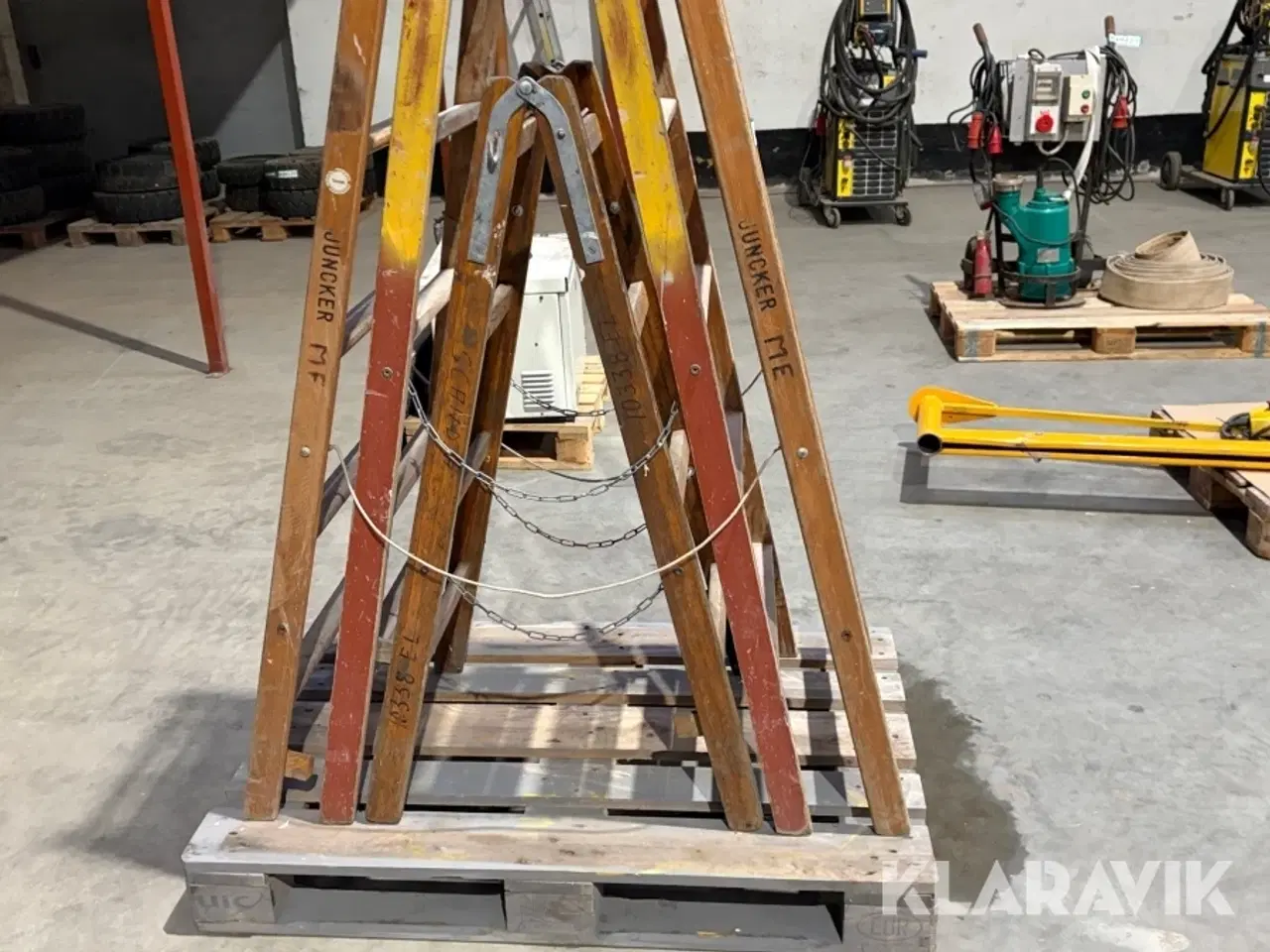 Billede 7 - Stiger + lagervogn 6 enheder