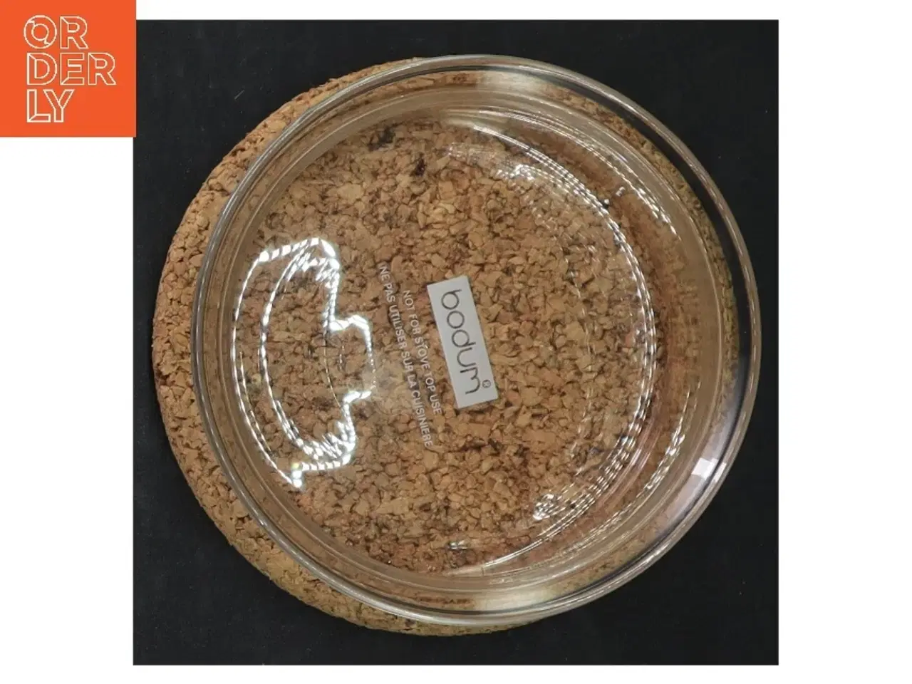 Billede 3 - Glasskål med korkbund fra Bodum (str. Ø. 10,5 cm. h 6 cm)