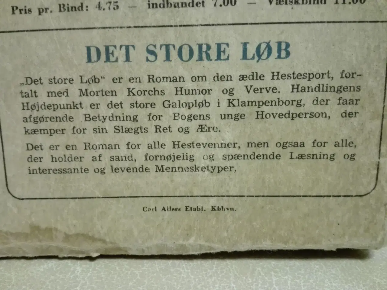 Billede 2 - Det store løb af Morten Korch