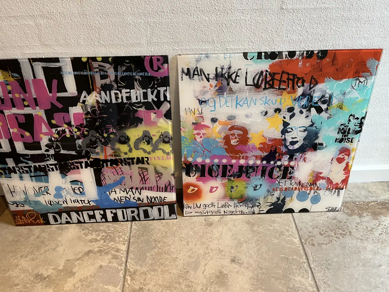 Billede 1 - 2 glas billeder 