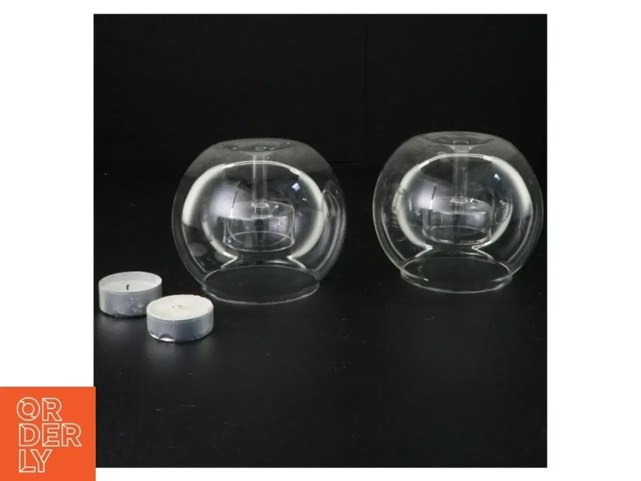 Billede 2 - Gennemsigtige glaslysestager (str. 10 x 12 cm)