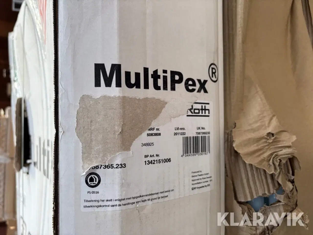 Billede 8 - Multipex og gulvvarmerør Wavin PE-RT pro3 - 3ks gulvarmeslanger, 20mm, 120m og 1ks Multipex rør, 15mm, 60m