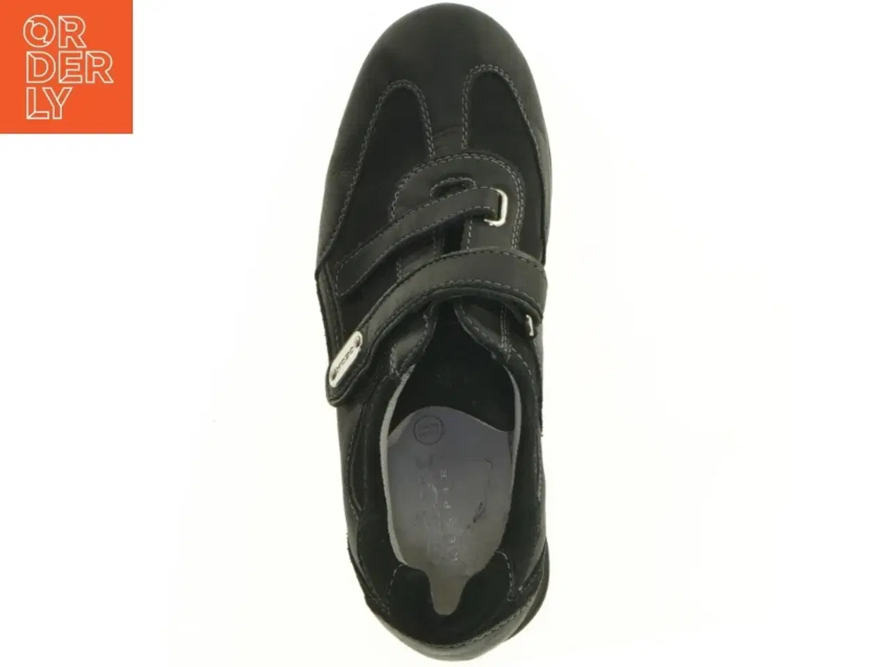 Billede 9 - Sorte lædersko med velcro fra Geox (str. 36,5)