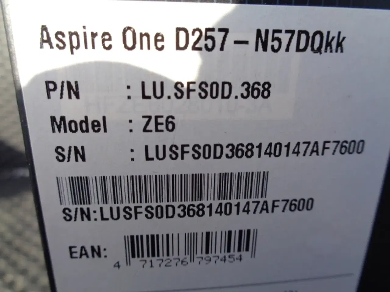 Billede 5 - Aspire One D257