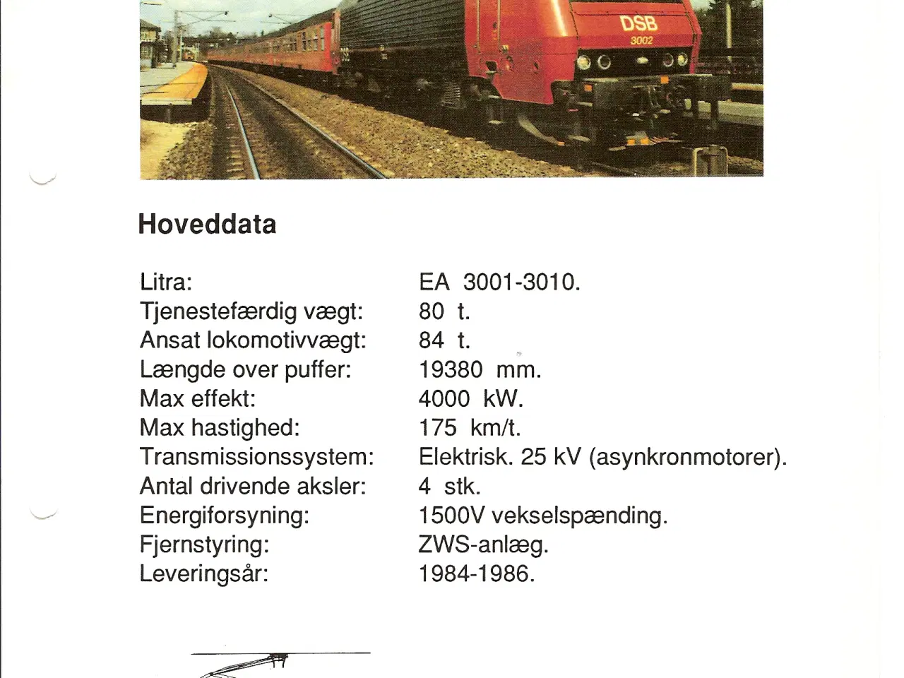 Billede 4 - DSB A4 hæfte "Trækkraftmateriel for Fjerntrafik"