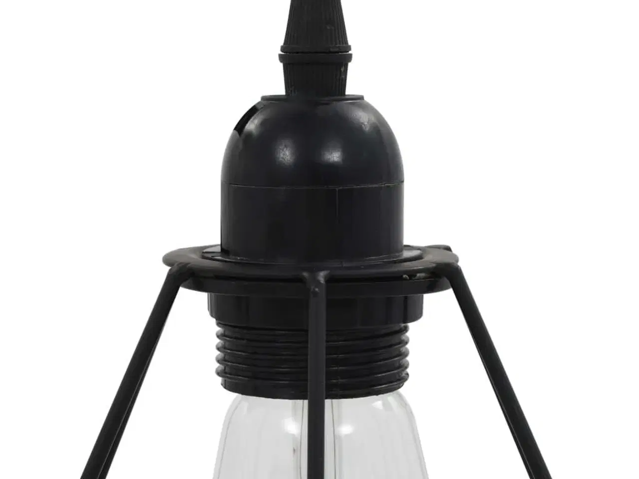 Billede 6 - Loftlampe med diamantdesign 3 x E27-pærer sort